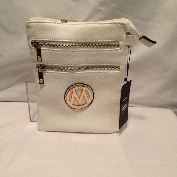 NWT White Double-Zip Crossbody Mia K Farrow Purse - Picture 3 of 8